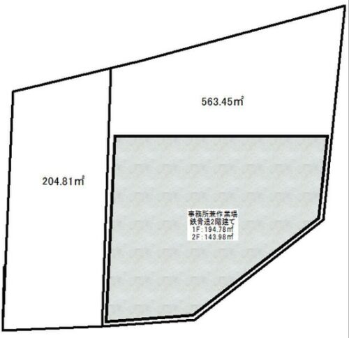 №2486 貸倉庫枚方市北中振３丁目１０２坪